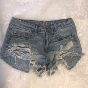 American Eagle festival high waisted shorts